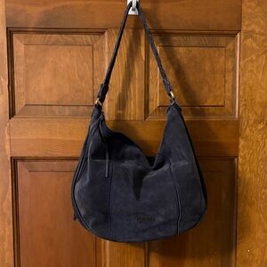 Union Code Leather Shoulder Bag Navy